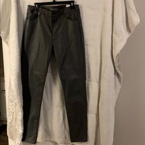 WHBM Grey Coated High Rise Skinny Jeans